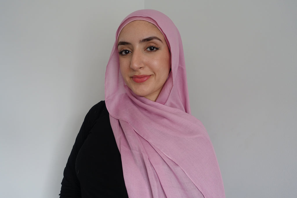 Pink Rose Modal Hijab Set