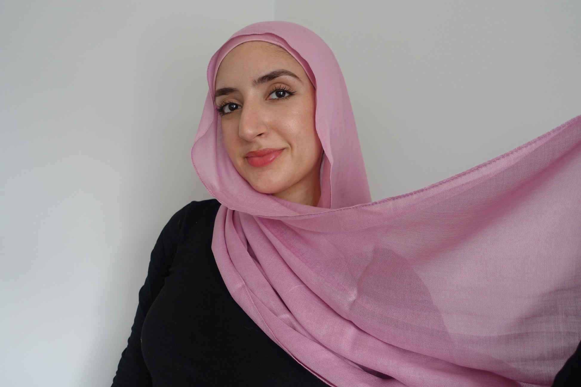 Pink Rose Modal Hijab Set